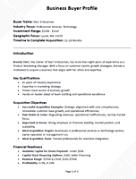 Business Buyer Profile