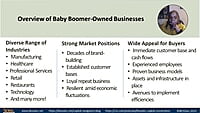 The Acquisitions Market: Baby Boomers Retiring